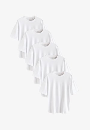 Next, 5 PACK RELAXED FIT SHORT SLEEVE CREW NECK - T-shirts basic - white