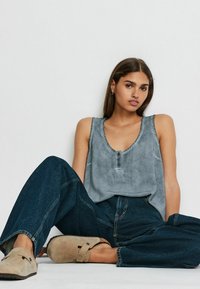 Next FRONT BUTTON DETAIL TALL - REGULAR FIT - Top - chambray blue