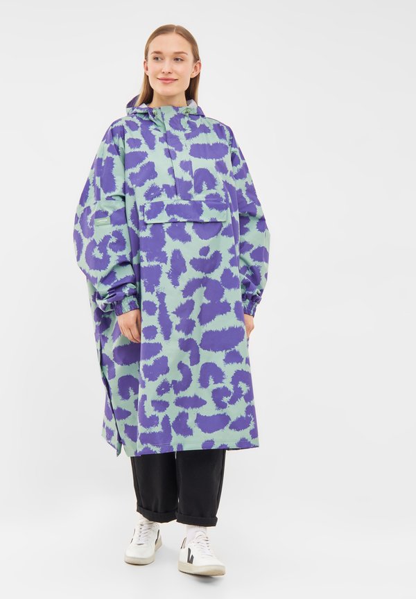 LYKKE Rain Poncho - Parka - mint lila leo