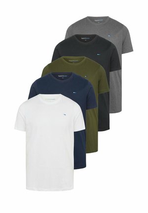 BadRhino, 5 PACK EXTRA LONG T-SHIRTS - T-Shirt basic - khaki