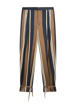 Massimo Dutti, SATIN PANTS WITH TIE-UP HEM DETAIL - Pantalon classique - dark grey
