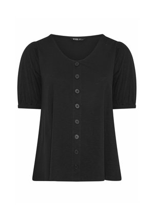 Yours Clothing, PLUS SIZE SHORT SLEEVE TOPS - Print T-shirt - black