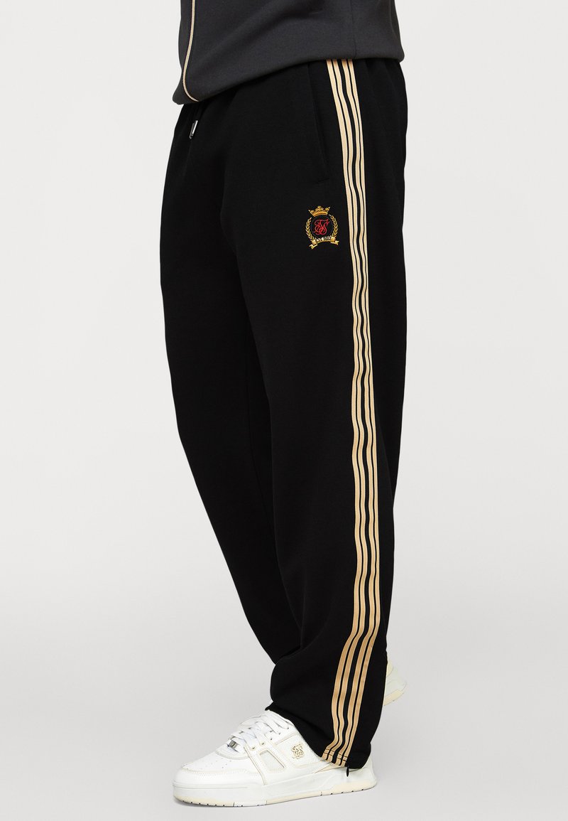 SIKSILK DELUXE CREST LOOSE FIT PANTS Tracksuit bottoms black