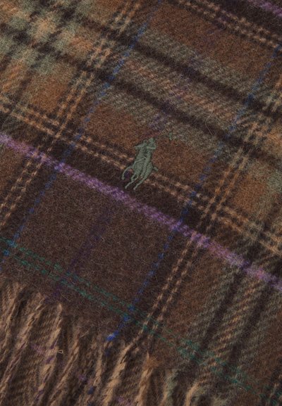 Polo Ralph Lauren REVERSIBLE PLAID WOOL BLEND SCARF - Κασκόλ - dark brown plaid