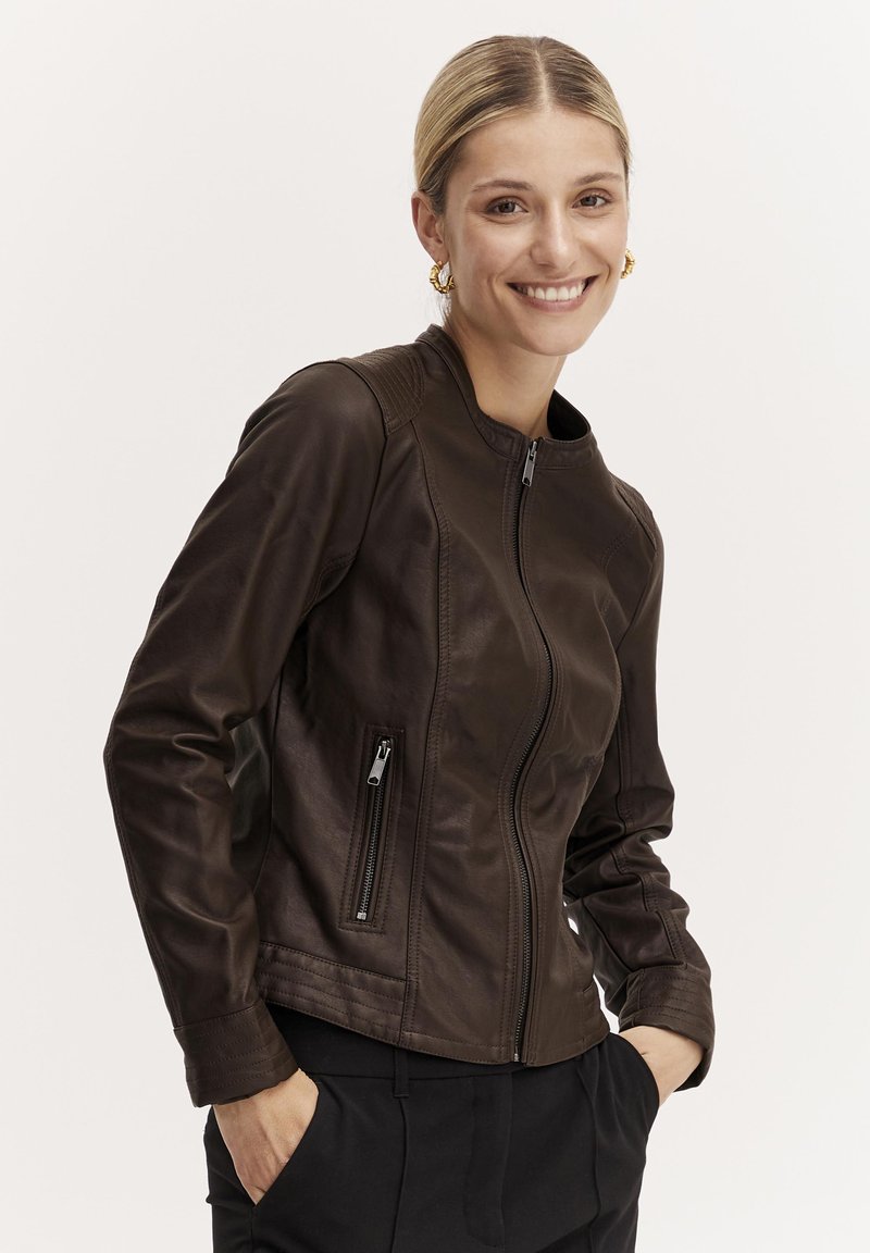 b.young BYACOM - Veste en similicuir - java