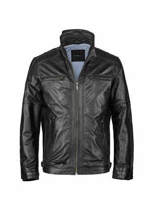 BUTEODORO - Leather jacket - schwarz