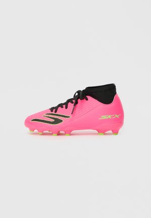 JR YOUTH - Nogometne kopačke za trdo podlago - pink/black/lime
