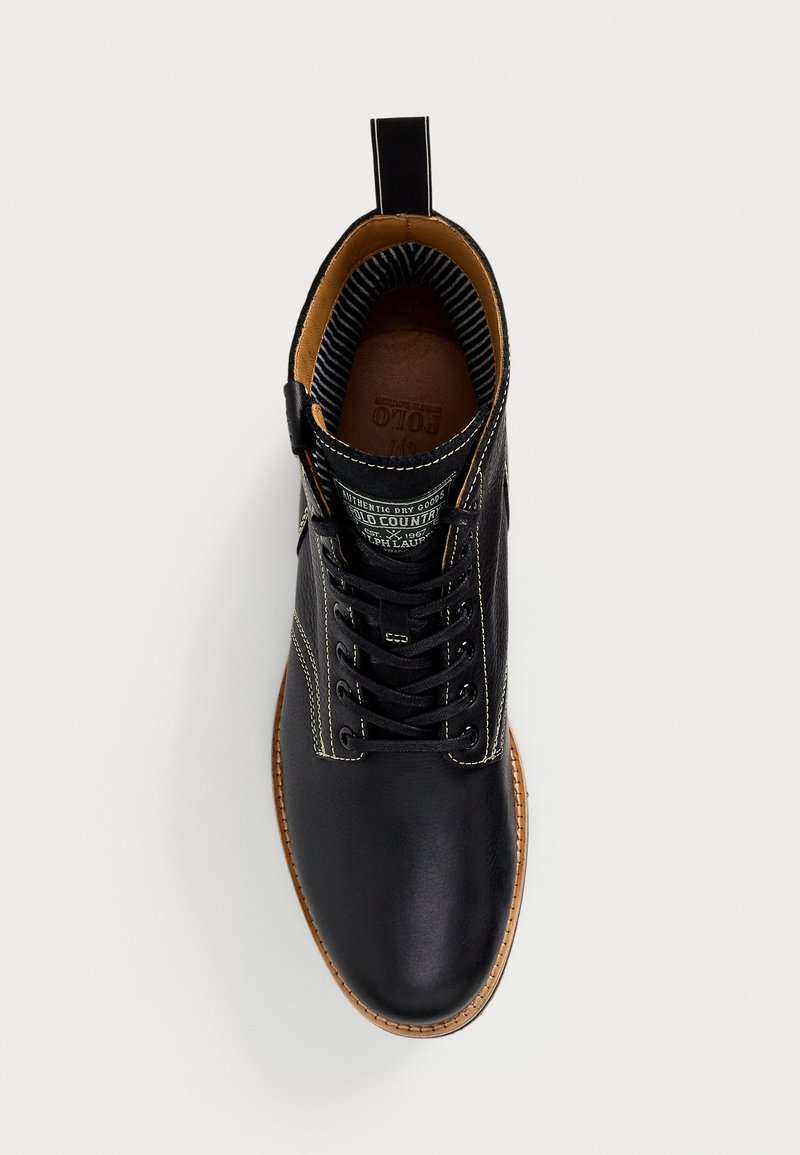 Polo Ralph Lauren Black Leather Boots with Brown Laces s-l400.jpg main image 4