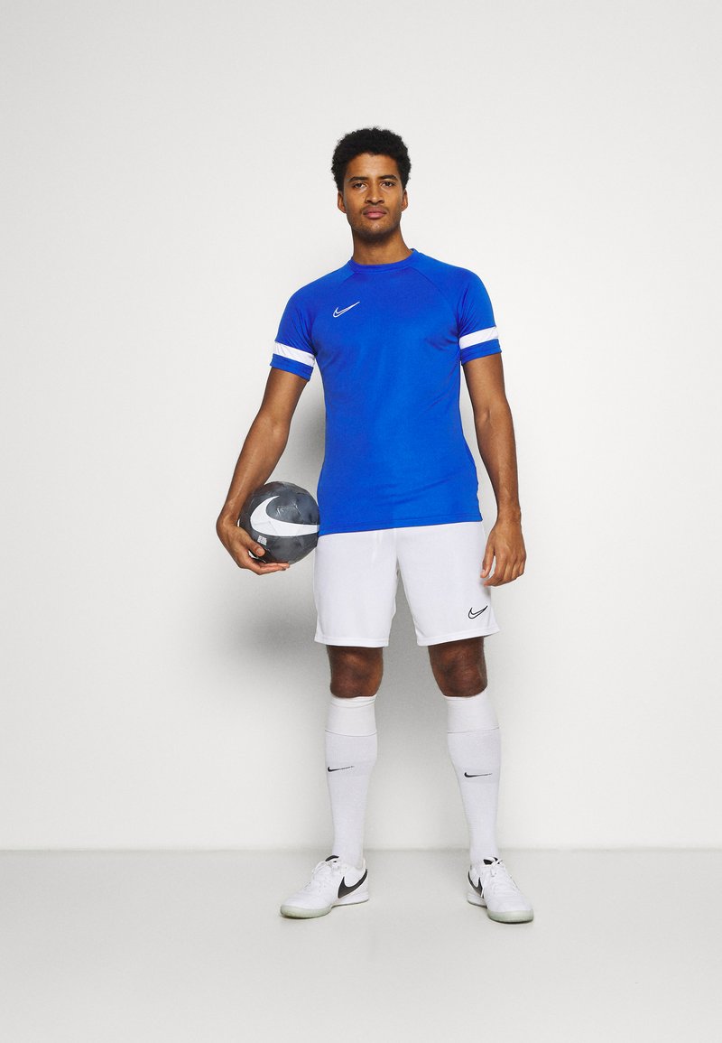 nike white and blue t shirt