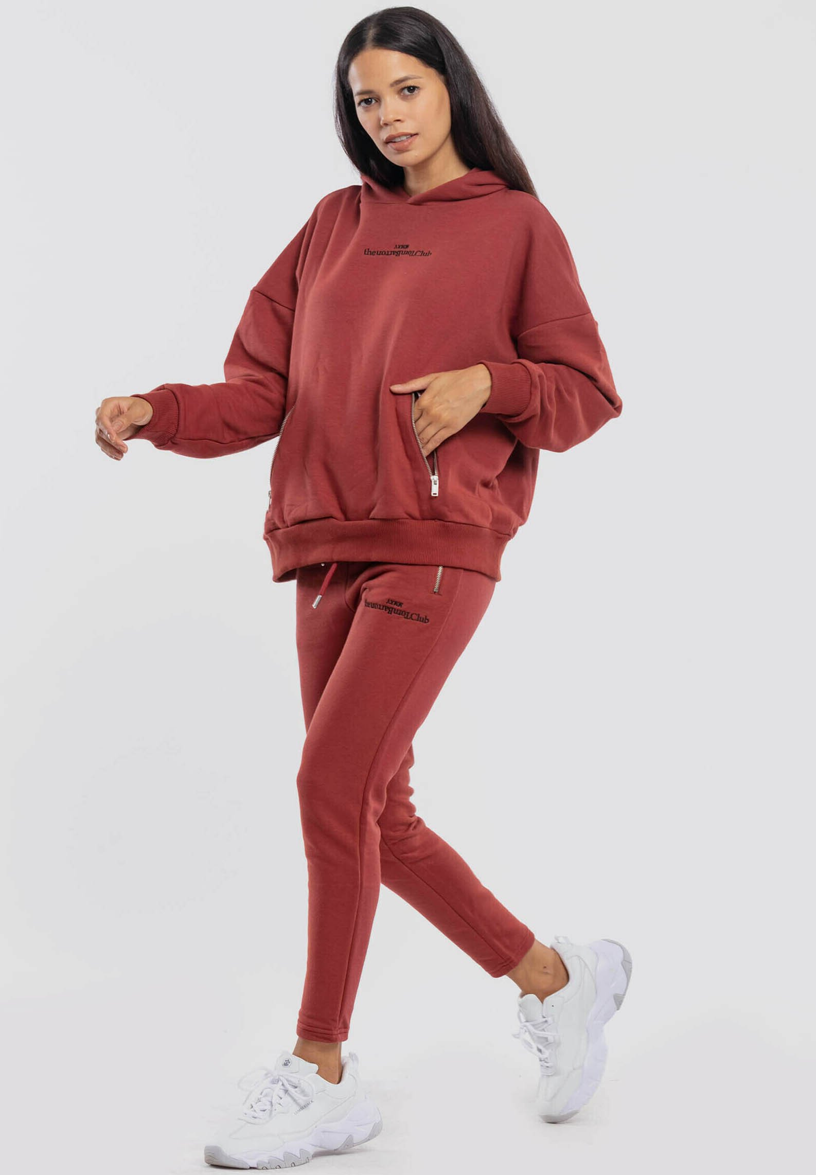 Tom Barron SET - Hoodie - brown 
