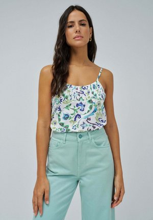 STRAPPY WITH NECKLINE PLEAT DETAIL - Top - grün