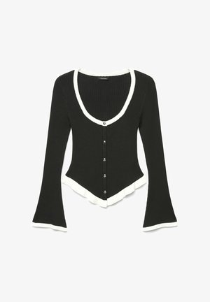 Calliope, MAGLIA TINTA UNITA - Cardigan - ultrablack