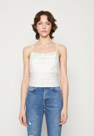 Pieces PCMARI SLIP - Μπλούζα - bright white