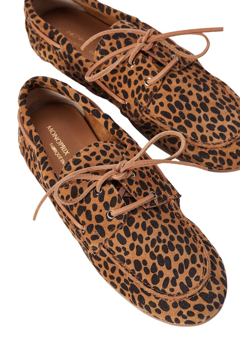 Monoprix BOA Chaussures bateau antilope/marron clair