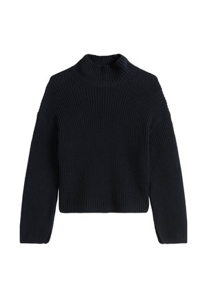 Marc O'Polo MARC O’POLO X DFB TRAVEL COLLECTION LONGSLEEVE STAND UP COLLAR - Jumper - deep night blue