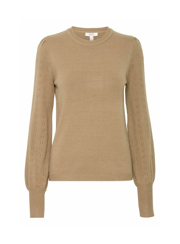 BYNONINA POINTELLE JUMPER - Jumper - sepia tint melange4