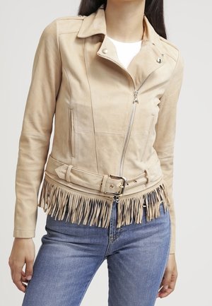 Chaqueta de cuero - beige