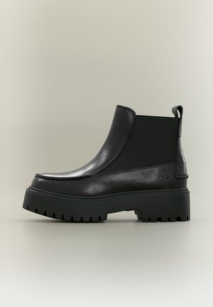 Timberland STONE STREET MID CHELSEA BOOT - Členkové čižmy na platforme - black full grain