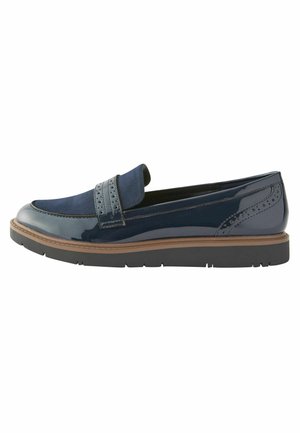 FOREVER COMFORT BROGUE DETAIL CHUNKY STANDARD - Zapatos sin cordones - navy blue