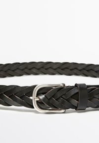 Cintura intrecciata - mottled dark brown