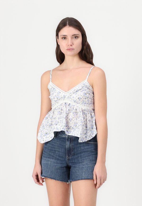 Easy Lace Trim Babydoll Top - Blouse - sherbert