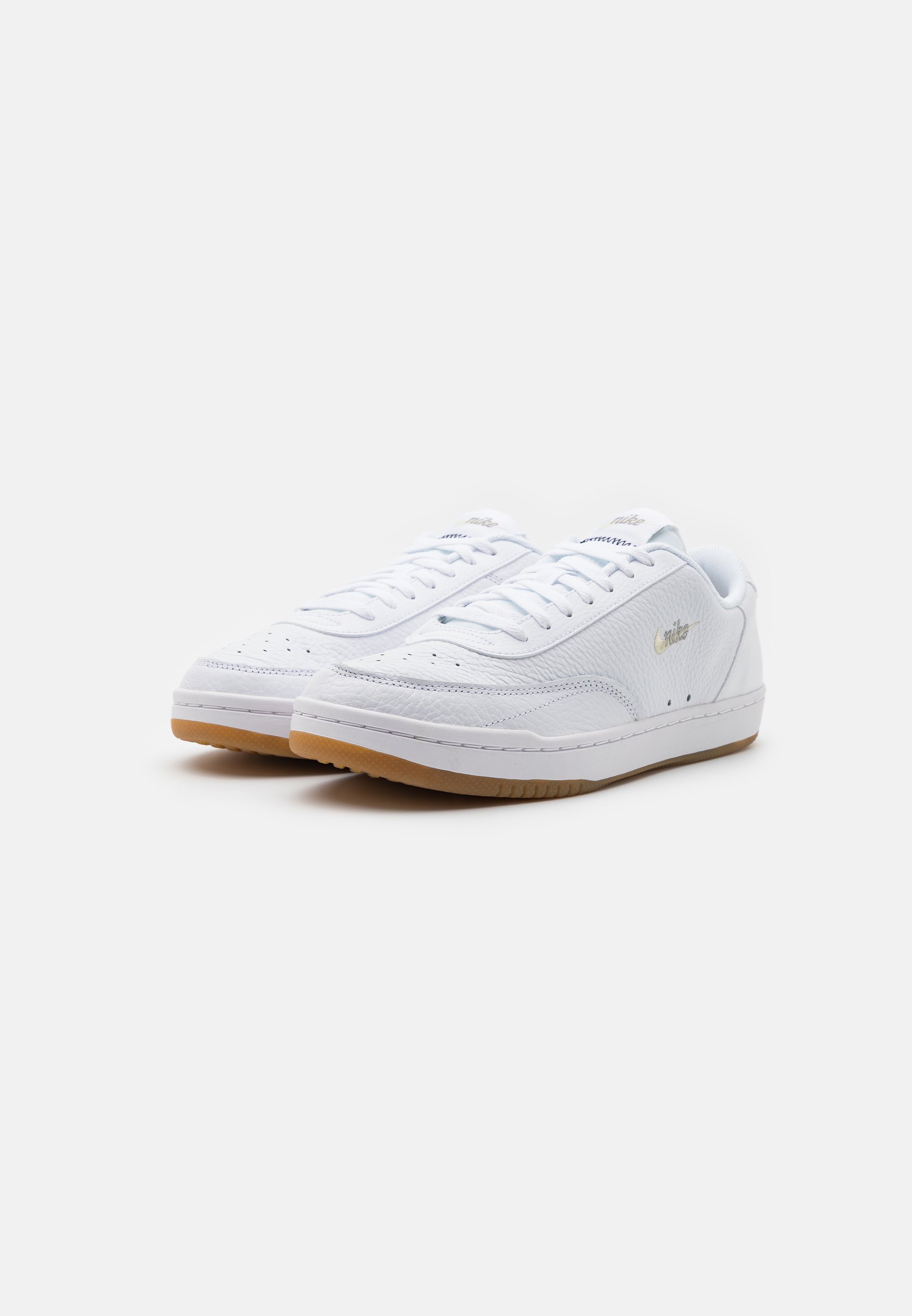 Nike Sportswear COURT VINTAGE UNISEX - Trainers - white/fossil enigma  stone/light brown/white - Zalando.co.uk