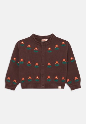 FLOWERS CARDIGAN - Kardigan - dark brown