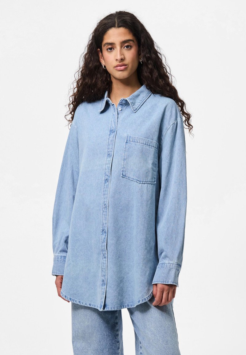 Pieces PCMAISIE - Košilová halenka  - light blue denim