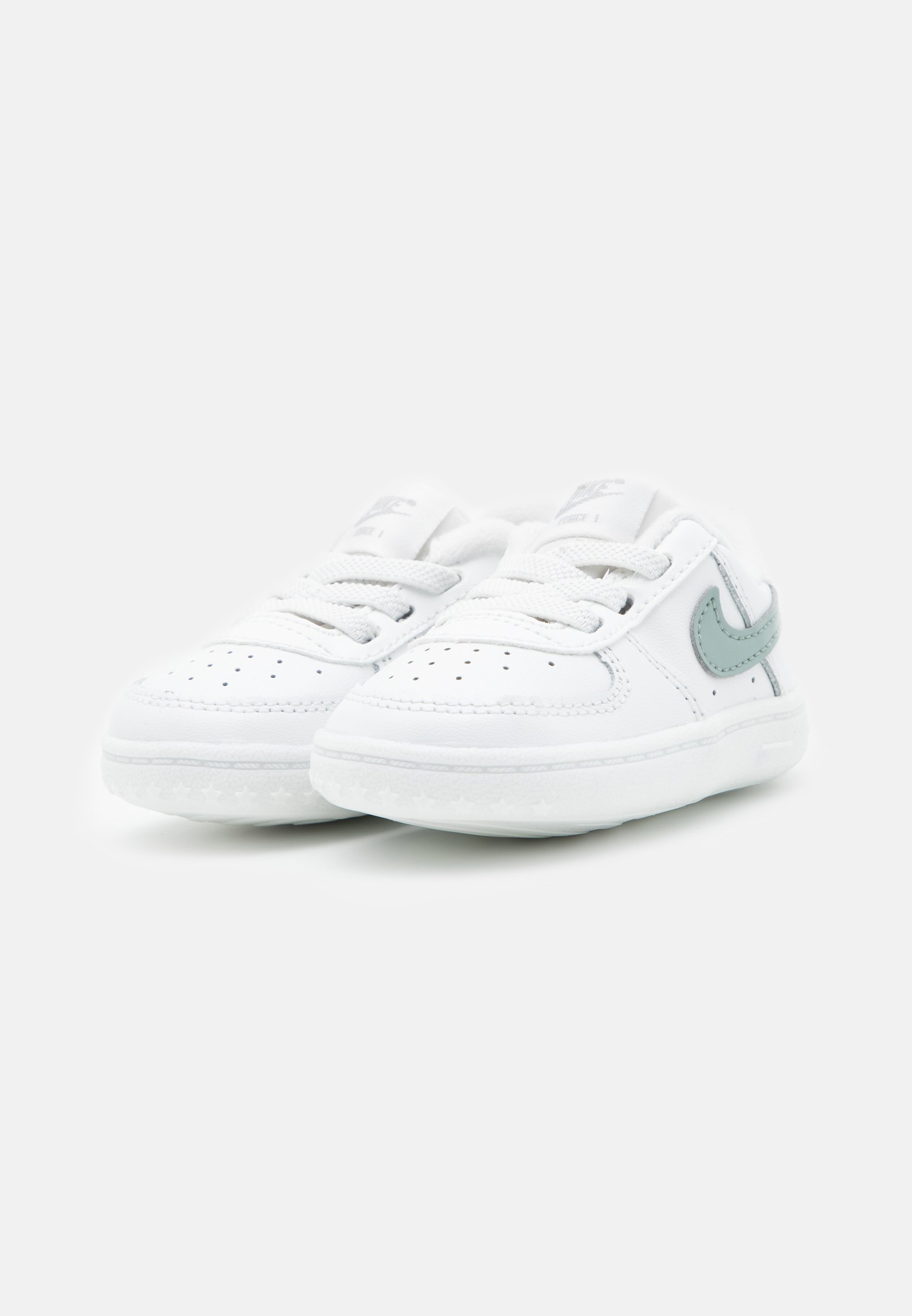 Nike Sportswear FORCE 1 CRIB UNISEX - Patucos - summit white/dusty  sage/grey fog/crema - Zalando.es