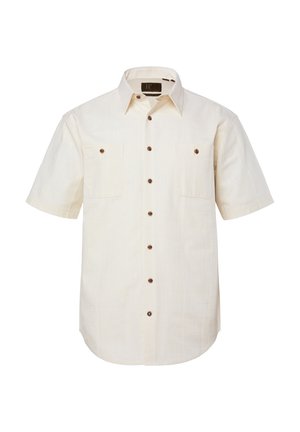 JP1880, STRUCTURED HALF-SLEEVE KENT COLLAR MODERN FIT SHIRT UP TO SIZE 8 XL - Košile - off-white