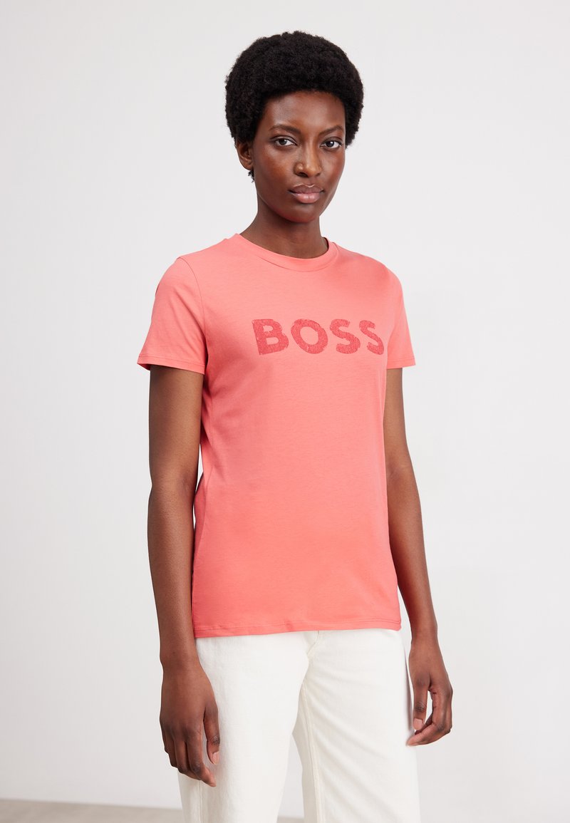 BOSS ELOGO - Triko s potiskem - bright pink