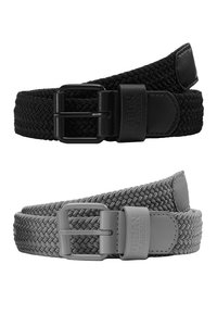 Urban Classics ELASTIC BELT 2 PACK - Braided belt - black/grey
