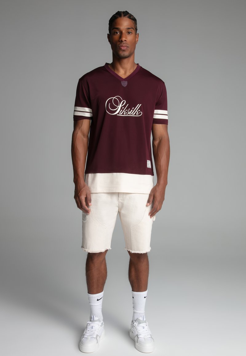 SikSilk T-shirt print rood SikSilk T-shirt print rood