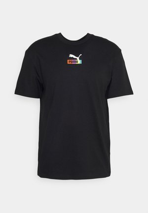 Puma, BRAND LOVE MULTIPLACEMENT TEE - Camiseta estampada - black
