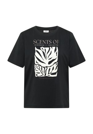 Cecil, T-SHIRT WITH ROUND NECK AND FRONT PRINT - T-shirt imprimé - palm breeze green