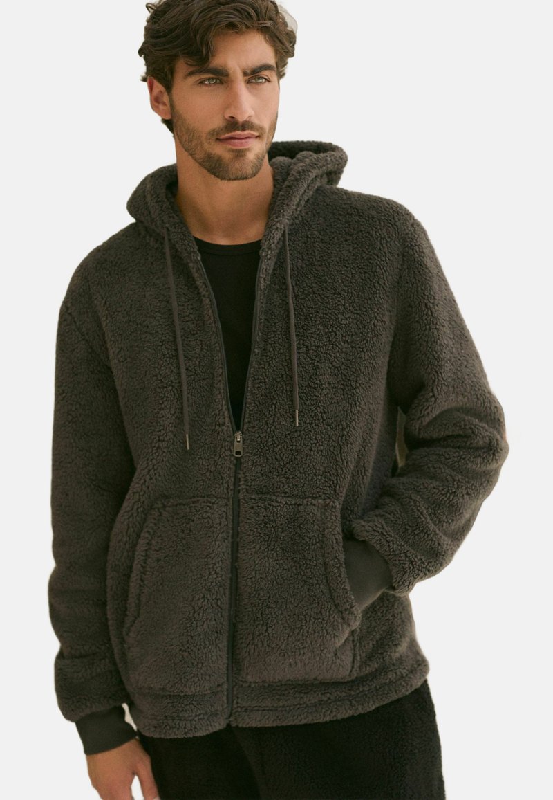 Next REGULAR FIT - BORG ZIP THROUGH - Polárdzseki - slate grey
