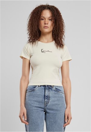SMALL SIGNATURE ESSENTIAL - Trükipildiga T-särk - off white