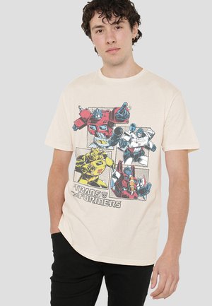 TRANSFORMERS GENERATIONS RETRO COMIC GRID - Print T-shirt - off-white