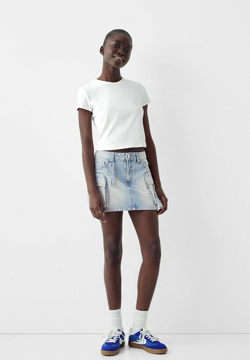 Bershka Jeansrok lichtblauw