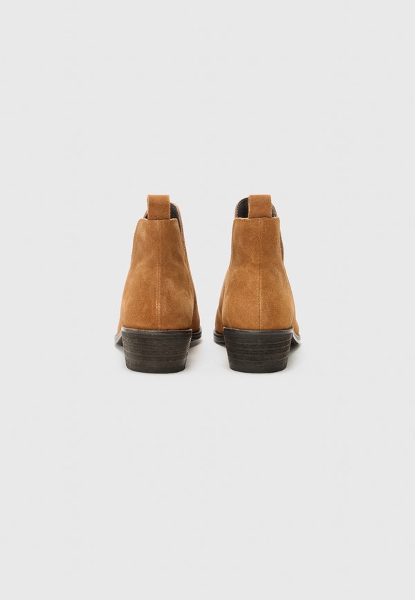 LEATHER - Cowboy/biker ankle boot - cognac4