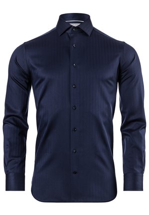 GERADER SCHNITT BÜGELFREI FISCHGRAT - Camicia elegante - dunkelblau