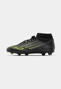 adidas Performance F50 LEAGUE FG/MG - Firm-ground football boots - core black/iron metallic/lucid lemon