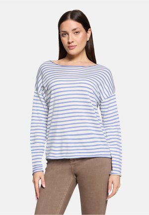 MIT U-BOOT-AUSSCHNITT PULLOVER - Striktrøje - patch cream blue