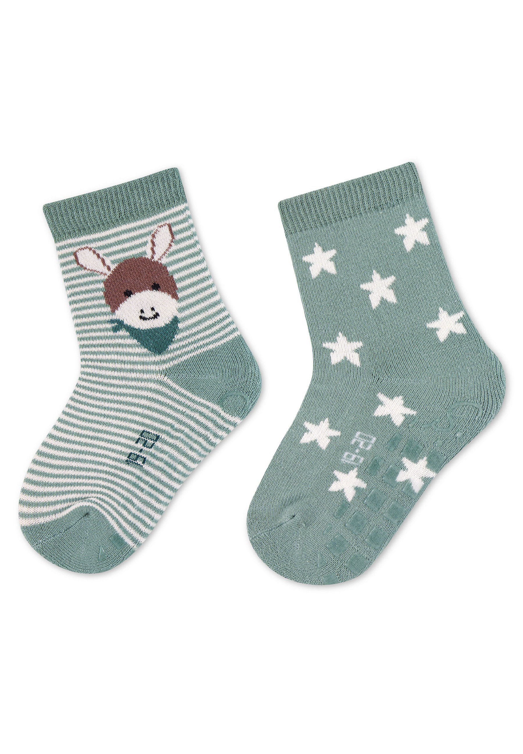 Sterntaler Kinder-Stoppersocken ‚Fliesen Flitzer SOFT‘ – Mit Plüsch & Antirutsch Für Babys & Kleinkinder
