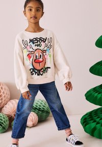 Next Sportska majica - ecru graffiti reindeer
