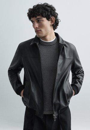 BLOUSON JACKET - Δερμάτινο μπουφάν - black