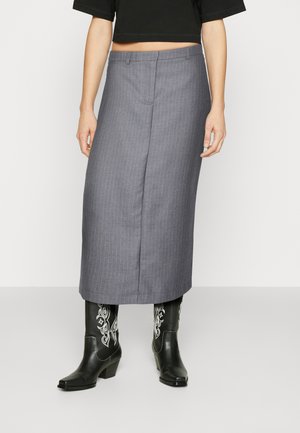 ONLY ONLNANCY LONG SKIRT  - Pencil φούστα - medium grey/white