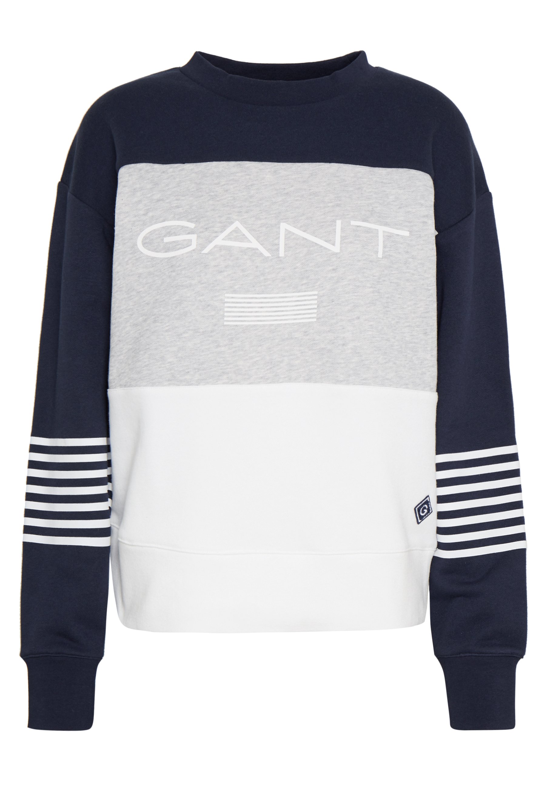 GANT STRIPE NECK Sweatshirt evening blue Zalando.no GANT Stripete gensere til dame og herre | Zalando.no