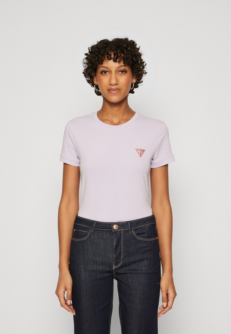 Guess MINI TRIANGLE TEE - T-shirt basic - new light lilac