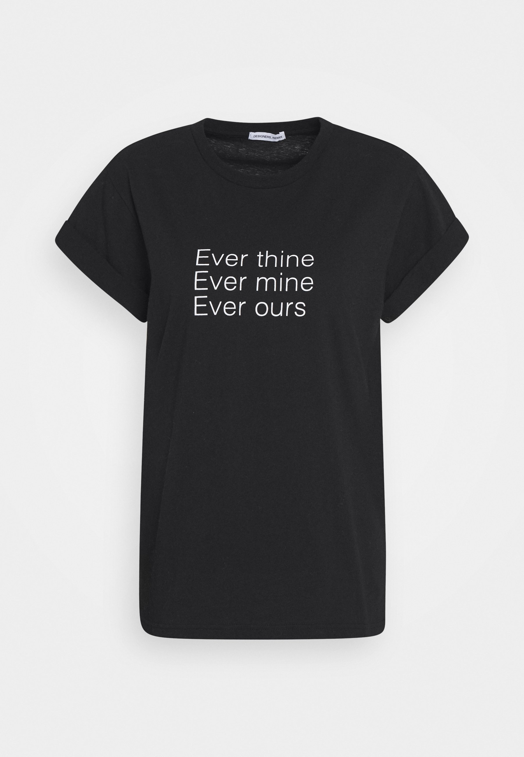 DESIGNERS REMIX STANLEY STATEMENT TEE T shirts med print Stanley Print Tee White T Skjorte | Designers Remix | T
